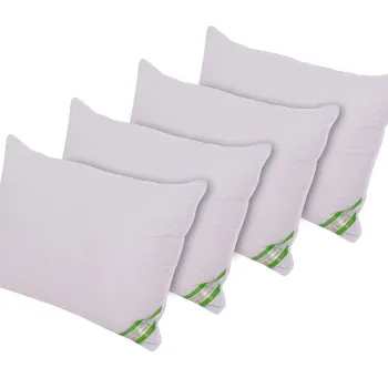 Set Alcam, 2 perne 40x50 cm, 2 perne 70x90 cm, microfibra matlasata, alb imagine