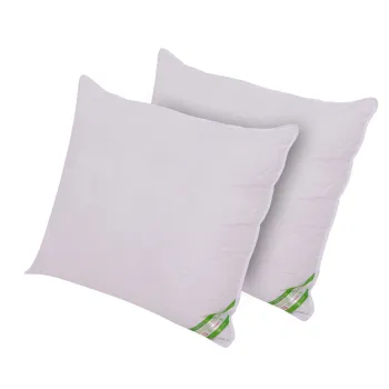 Set Alcam, 2 perne 70x70 cm, microfibra matlasata, lavabile, alb imagine