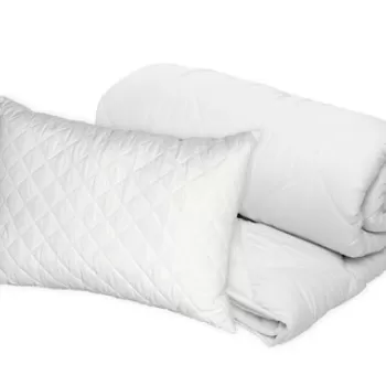 Set Blanche, perna microfibra 50x70 cm si pilota matlasata 350g/mp, 140x200 cm imagine