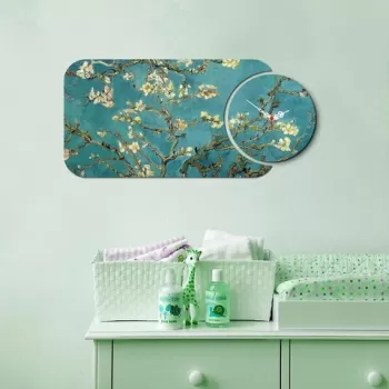 Set ceas si tablou decorativ, YMS-01, MDF , Dimensiune: 68 x 32 cm, Multicolor imagine