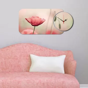 Set ceas si tablou decorativ, YMS-16, MDF , Dimensiune: 68 x 32 cm, Multicolor imagine