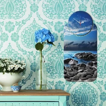 Set ceas si tablou decorativ, YMS-17, MDF , Dimensiune: 68 x 32 cm, Multicolor imagine