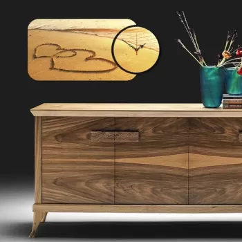 Set ceas si tablou decorativ, YMS-21, MDF , Dimensiune: 68 x 32 cm, Multicolor imagine