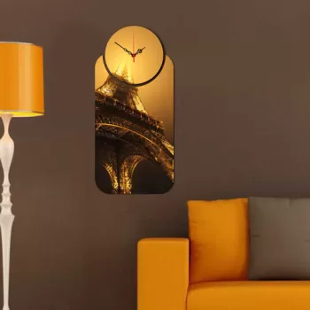 Set ceas si tablou decorativ, YMS-23, MDF , Dimensiune: 68 x 32 cm, Multicolor imagine