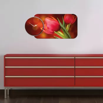 Set ceas si tablou decorativ, YMS-29, MDF , Dimensiune: 68 x 32 cm, Multicolor imagine