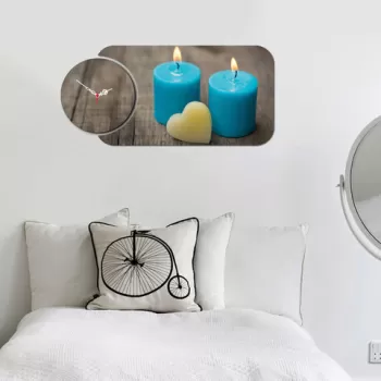 Set ceas si tablou decorativ, YMS-33, MDF , Dimensiune: 68 x 32 cm, Multicolor imagine