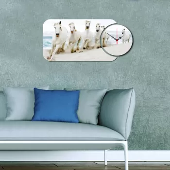 Set ceas si tablou decorativ, YMS-48, MDF , Dimensiune: 68 x 32 cm, Multicolor imagine