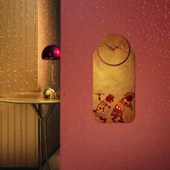 Set ceas si tablou decorativ, YMS-50, MDF , Dimensiune: 68 x 32 cm, Multicolor imagine