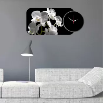 Set ceas si tablou decorativ, YMS-51, MDF , Dimensiune: 68 x 32 cm, Multicolor imagine