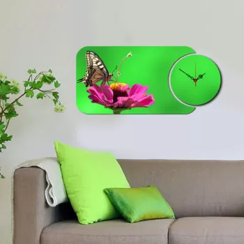 Set ceas si tablou decorativ, YMS-54, MDF , Dimensiune: 68 x 32 cm, Multicolor imagine