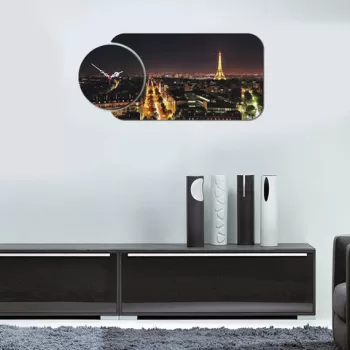 Set ceas si tablou decorativ, YMS-60, MDF , Dimensiune: 68 x 32 cm, Multicolor imagine