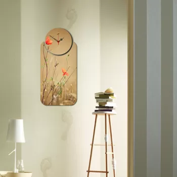 Set ceas si tablou decorativ, YMS-65, MDF , Dimensiune: 68 x 32 cm, Multicolor imagine