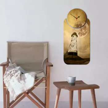 Set ceas si tablou decorativ, YMS-68, MDF , Dimensiune: 68 x 32 cm, Multicolor imagine