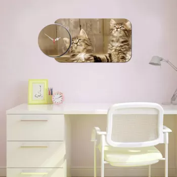 Set ceas si tablou decorativ, YMS-79, MDF , Dimensiune: 68 x 32 cm, Multicolor imagine