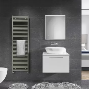 Set covoras de baie (2 bucati), Alanur Home, 21014915GR, Poliester, Gri imagine