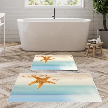 Set covoras de baie (2 bucati), Alanur Home, KT441, Poliester, Multicolor imagine