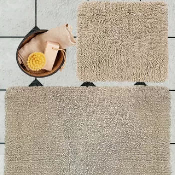 Set covoras de baie (2 bucati), Alessia Home, Victoria, Bumbac, Gri imagine