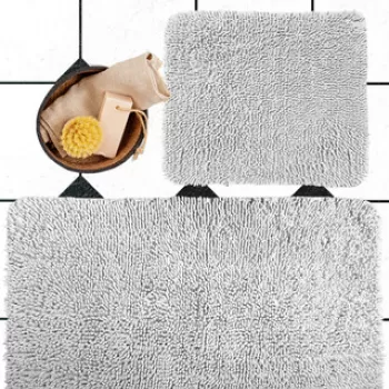 Set covoras de baie (2 bucati), Alessia Home, Victoria, Bumbac, Gri imagine