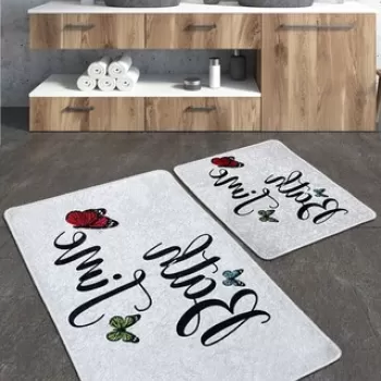 Set covoras de baie (2 bucati), Chilai, Amalfi Djt, Poliester, Multicolor imagine