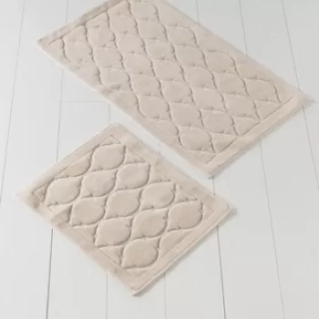 Set covoras de baie (2 bucati), Chilai Home by Alessia, Dante, Bumbac, Bej imagine