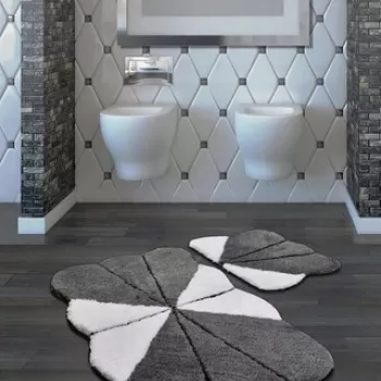 Set covoras de baie (2 bucati), Chilai Home, Lessie, Fibre acrilice, Multicolor imagine