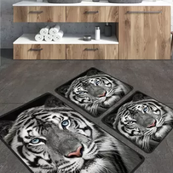 Set covoras de baie (2 bucati), Chilai, Hunter Djt , Poliester, Multicolor imagine