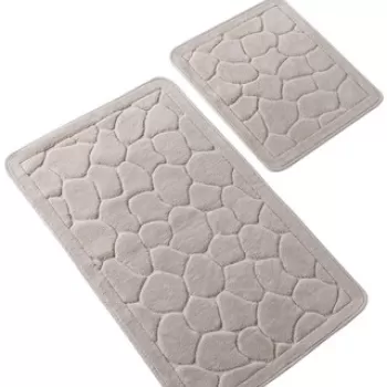 Set covoras de baie (2 bucati), Chilai, Lino, Bumbac, Multicolor imagine