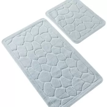 Set covoras de baie (2 bucati), Chilai, Lino, Bumbac, Multicolor imagine