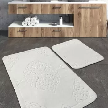 Set covoras de baie (2 bucati), Chilai, Ottoman, Bumbac, Multicolor imagine