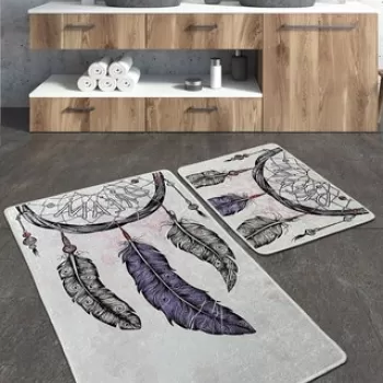 Set covoras de baie (2 bucati), Chilai, Parast Djt, Poliester, Multicolor imagine