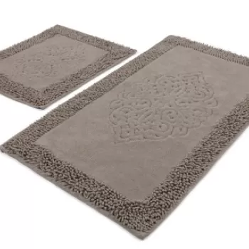 Set covoras de baie (2 bucati), Chilai, Piante, Bumbac, Multicolor imagine