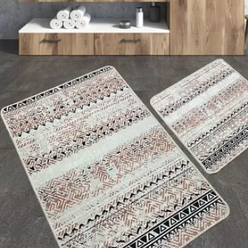 Set covoras de baie (2 bucati), Chilai, Raquel, Poliester, Multicolor imagine