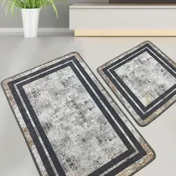 Set covoras de baie (2 bucati), Chilai, Sione, Poliester, Multicolor imagine