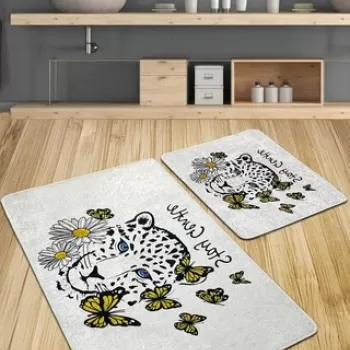 Set covoras de baie (2 bucati), Chilai, Stay Gentle Djt, Poliester, Multicolor imagine