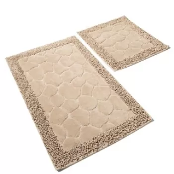 Set covoras de baie (2 bucati), Chilai, Stone, Bumbac, Multicolor imagine