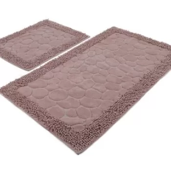 Set covoras de baie (2 bucati), Chilai, Stone, Bumbac, Multicolor imagine