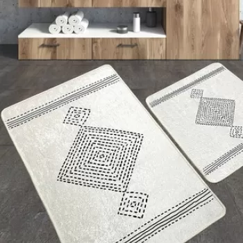 Set covoras de baie (2 bucati), Chilai, Tatiana, Poliester, Multicolor imagine