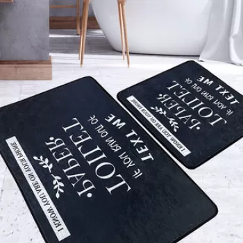 Set covoras de baie (2 bucati), Chilai, Toilet, Poliester, Multicolor imagine