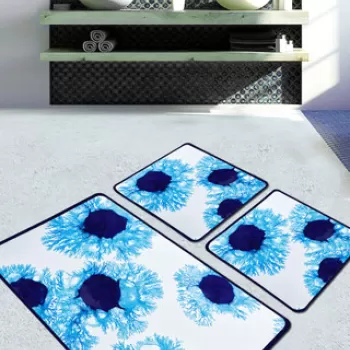 Set covoras de baie (2 bucati), Chilai, Unravel Djt , Poliester, Multicolor imagine