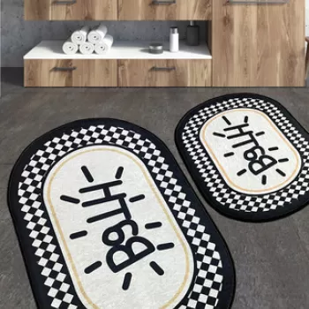 Set covoras de baie (2 bucati), Chilai, Vita, Poliester, Multicolor imagine