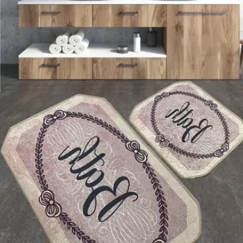 Set covoras de baie (2 bucati), Chilai, Voten, Poliester, Multicolor imagine