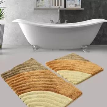 Set covoras de baie (2 bucati), Chilai, Well, Fibre acrilice, Multicolor imagine