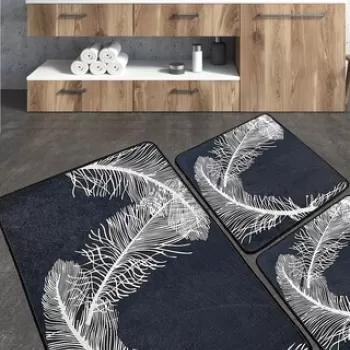 Set covoras de baie (3 bucati), Chilai, Alisan, Poliester, Multicolor imagine