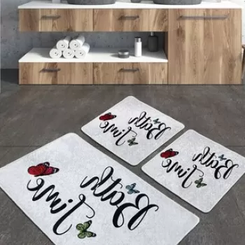 Set covoras de baie (3 bucati), Chilai, Amalfi Djt, Poliester, Multicolor imagine