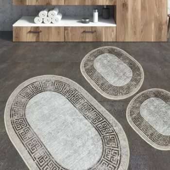 Set covoras de baie (3 bucati), Chilai, Arturo, Poliester, Multicolor imagine