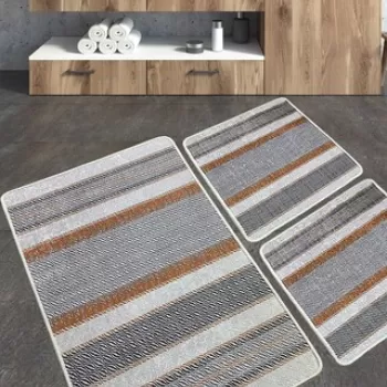 Set covoras de baie (3 bucati), Chilai, Benver, Poliester, Multicolor imagine