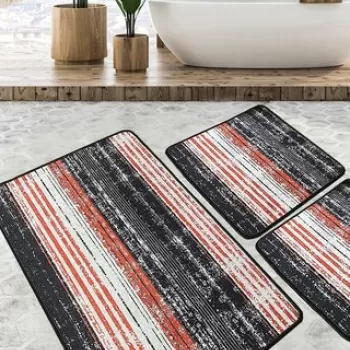 Set covoras de baie (3 bucati), Chilai, Flang, Poliester, Multicolor imagine