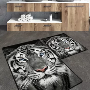 Set covoras de baie (3 bucati), Chilai, Hunter Djt , Poliester, Multicolor imagine