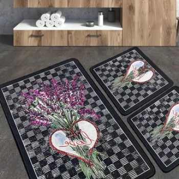 Set covoras de baie (3 bucati), Chilai, Levan, Poliester, Multicolor imagine