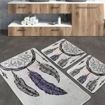 Set covoras de baie (3 bucati), Chilai, Parast Djt, Poliester, Multicolor imagine